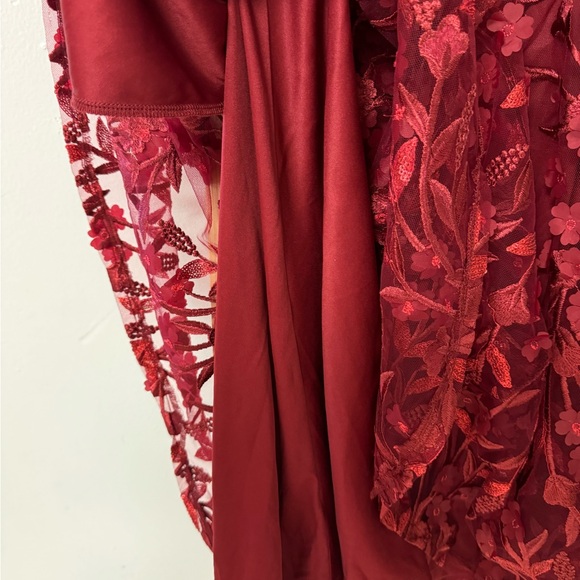 Torrid Mini Textured Floral 3D Flower Embroidery Mesh Puff Sleeve Skater Dress - Picture 11 of 11